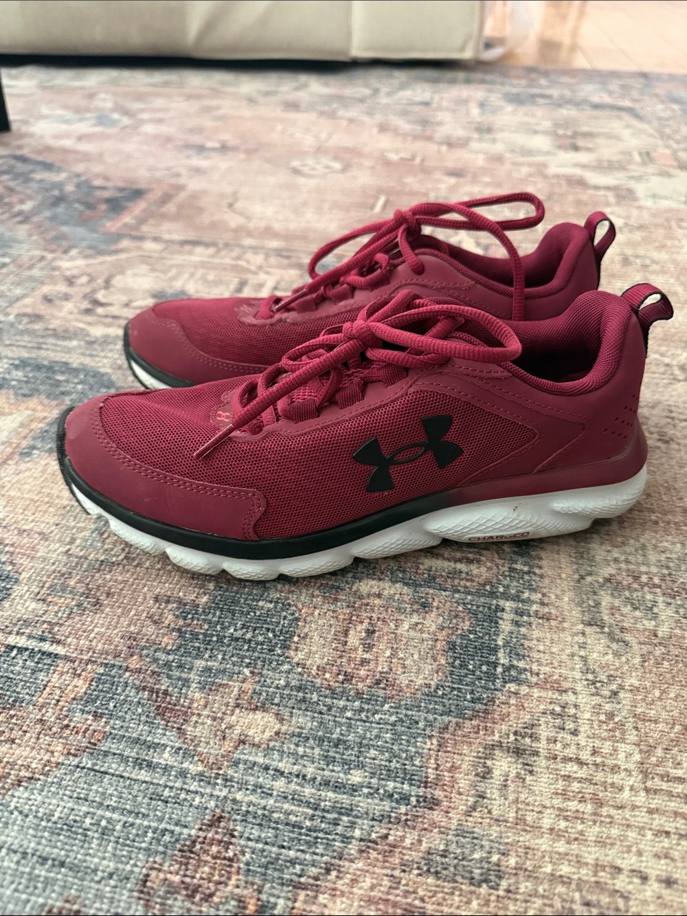 Under Armour Women's Burgundy Charged Assert Athletic Shoe